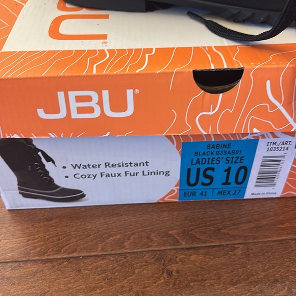 JBU Sabine Ladies' Size 10 Water Resistant Winter Boot, Black - Picture 5 of 7
